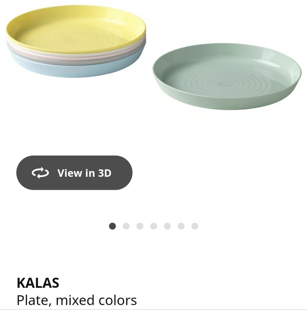 IKEA Colorful Round Plates Set